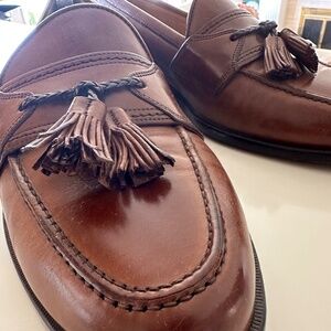 Johnson & Murphy Brown Cellini Tasseled Leather Shoes 11M-EUC